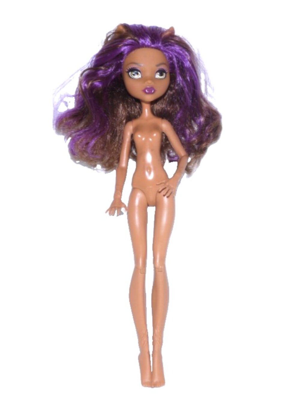 Monster High Clawdeen Wolf with wrinkled skin 10" doll no clothes Mattel 2015